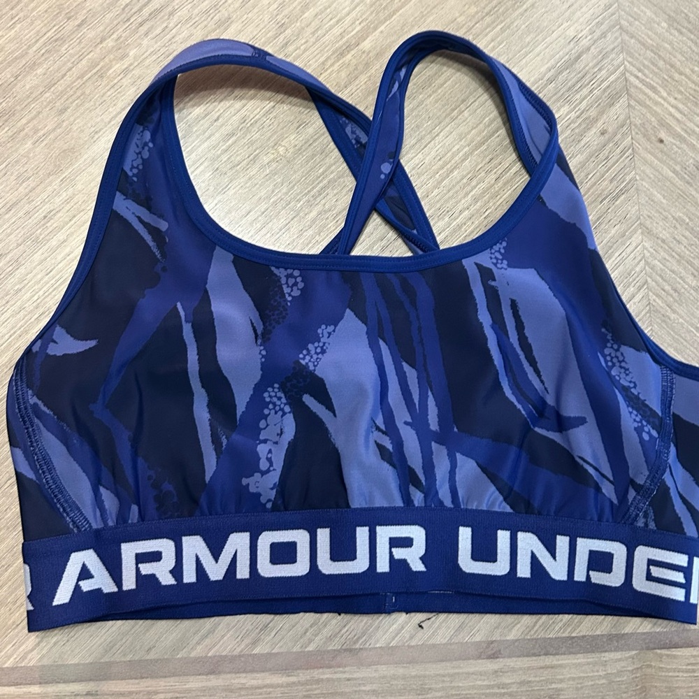 Under Armour Women's Patterned Blue Sports Bra